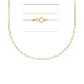 18 Karat Goldkette Dreifarbig- 45 cm